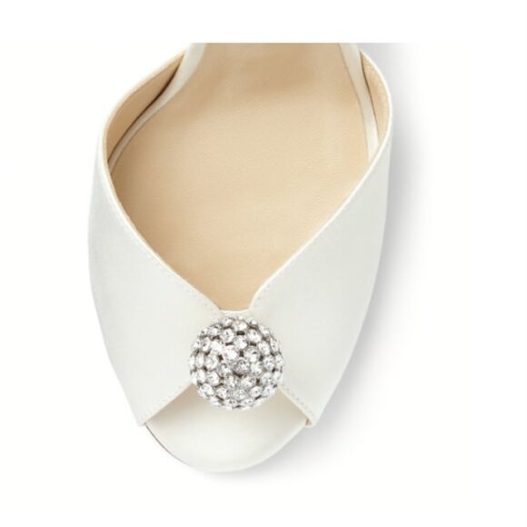 Jimmy Choo Women's Sacora 85 Satin Sandals with Crystal Sphere - Picture 3 of 4